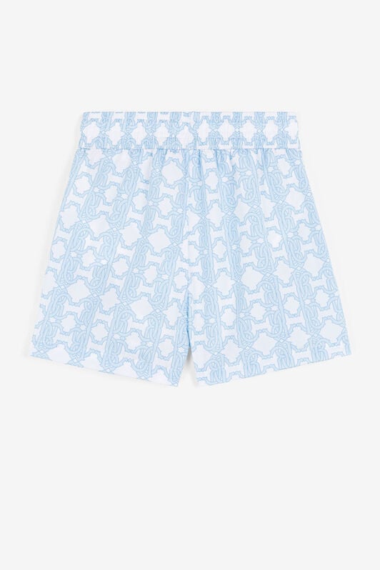 JU RC Monogram-Print Swim Shorts JU RC Monogram-Print Swim Shorts BABY BLUE QJH002-HVF66