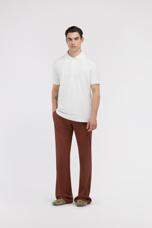 RC Pantalon Évasé en Laine Vierge Marron Marron SRT227-VW001