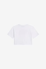 JC T-Shirt Bianca Crop con Stampa e Logo WHITE WFT63L-5B007