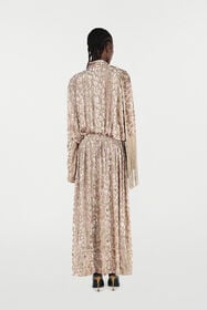 RC Long Dress With All-Over Dappled Pattern ROSA/ORO VQT198-FC005