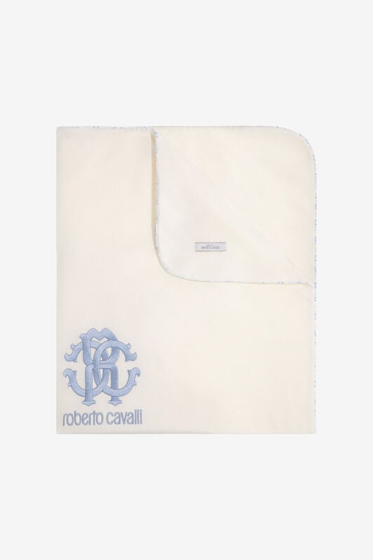 JU Logo print baby blanket JU Logo print baby blanket Light blue SJT832-JD001