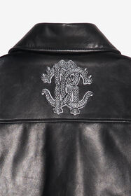 JU Lederjacke BLACK/P.G. XJP40C-PN001