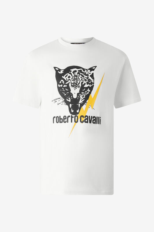 RC T-Shirt With Lightning Bolt And Jaguar WHITE POT60B-JD060