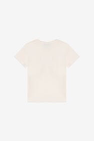 JU Cream T-Shirt with Monogram RC MILKY WHITE VJT62L-JD001