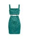 RC Leopard Bead-Embellished Mini Dress RC Leopard Bead-Embellished Mini Dress Vert JQR155-JJ050