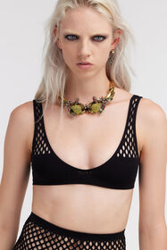 RC Black Mesh High Waist Bikini Black SYW014-MA001