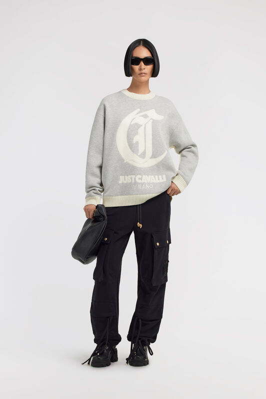 JC Just Cavalli crew neck sweater JC Just Cavalli crew neck sweater Gray TFM015-TF140