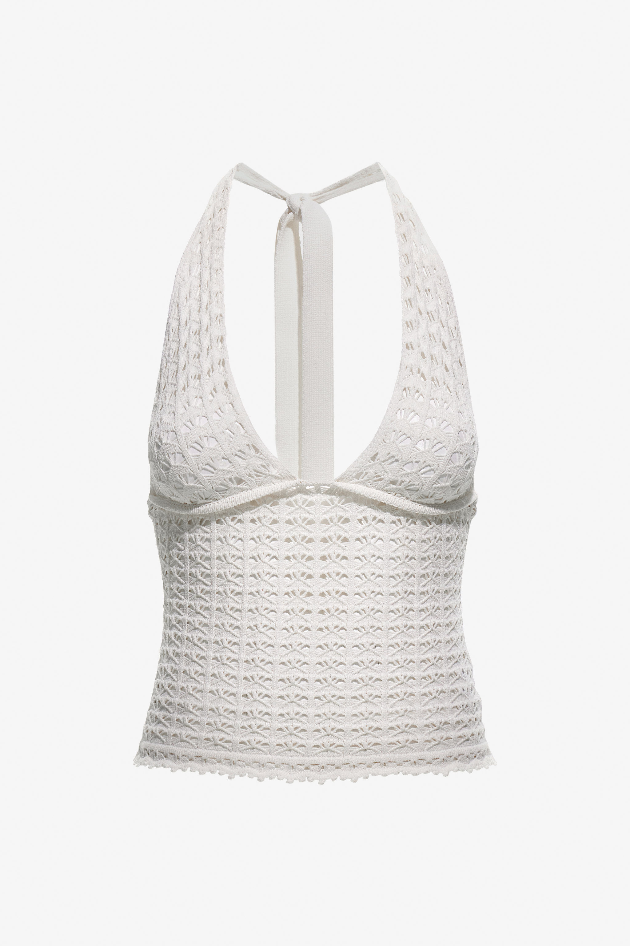 RC Crochet Halter Top RC Crochet Halter Top White TKM600-MI011