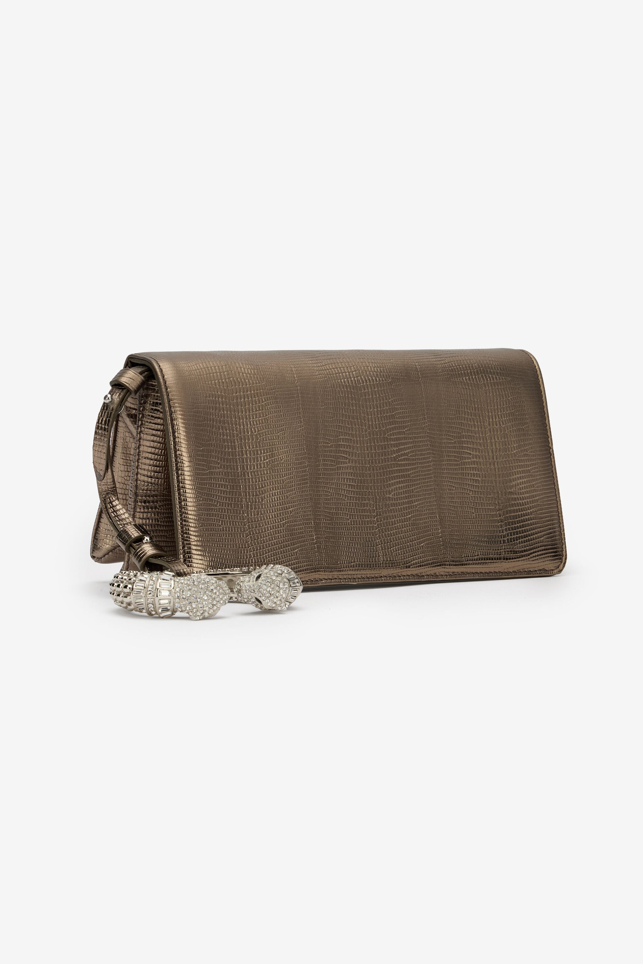 RC Roar Pochette Bag Bronze Leather RC Roar Pochette Bag Bronze Leather SILVER RKB012-PZS14