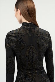 RC Dress with Ornamental Black Print BLACK WKT154-6CR36