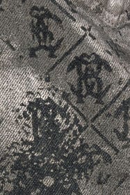 RC Pantalones con Monogram BLACK WRJ205-DN012