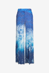 RC Stretto di Messina Print Trousers Blue UWT201-HLN94