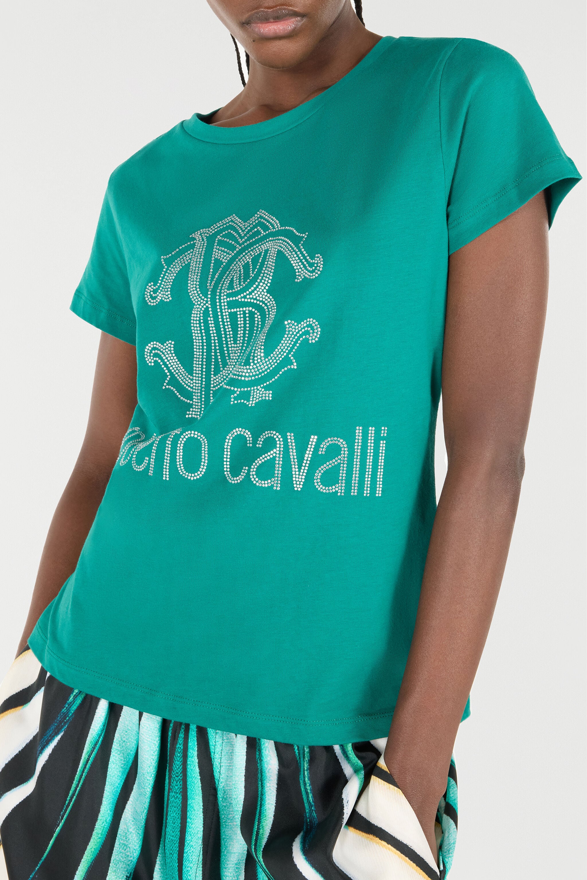 RC T-Shirt With RC Monogram And Logo With Studs RC T-Shirt With RC Monogram And Logo With Studs GREEN OOT60B-JD060