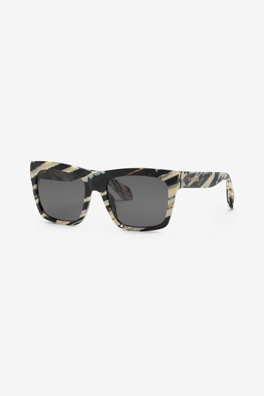 RC Lunettes de soleil de forme carrée SHINY HAVANA ZEBRA UALD10-ID205