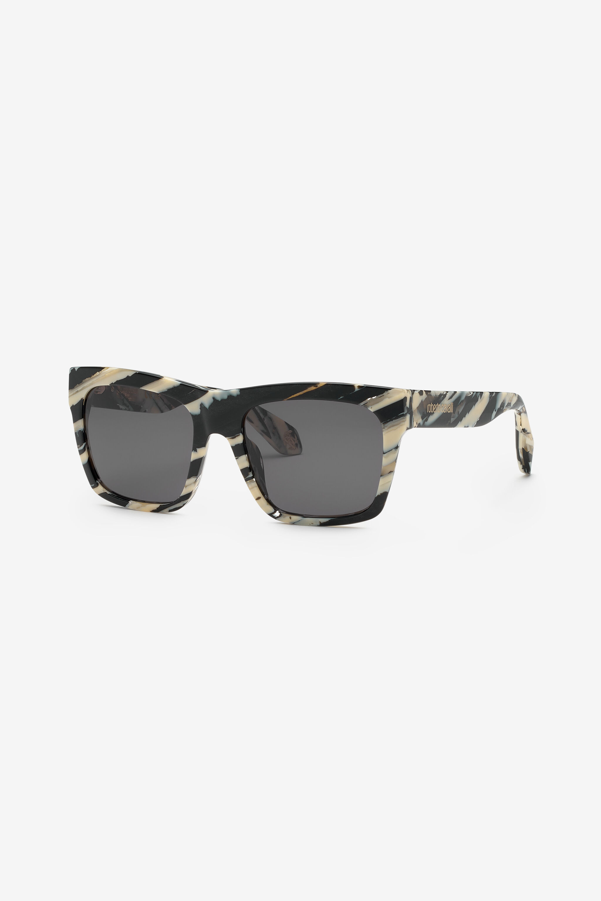 RC Lunettes de soleil de forme carrée SHINY HAVANA ZEBRA UALD10-ID205