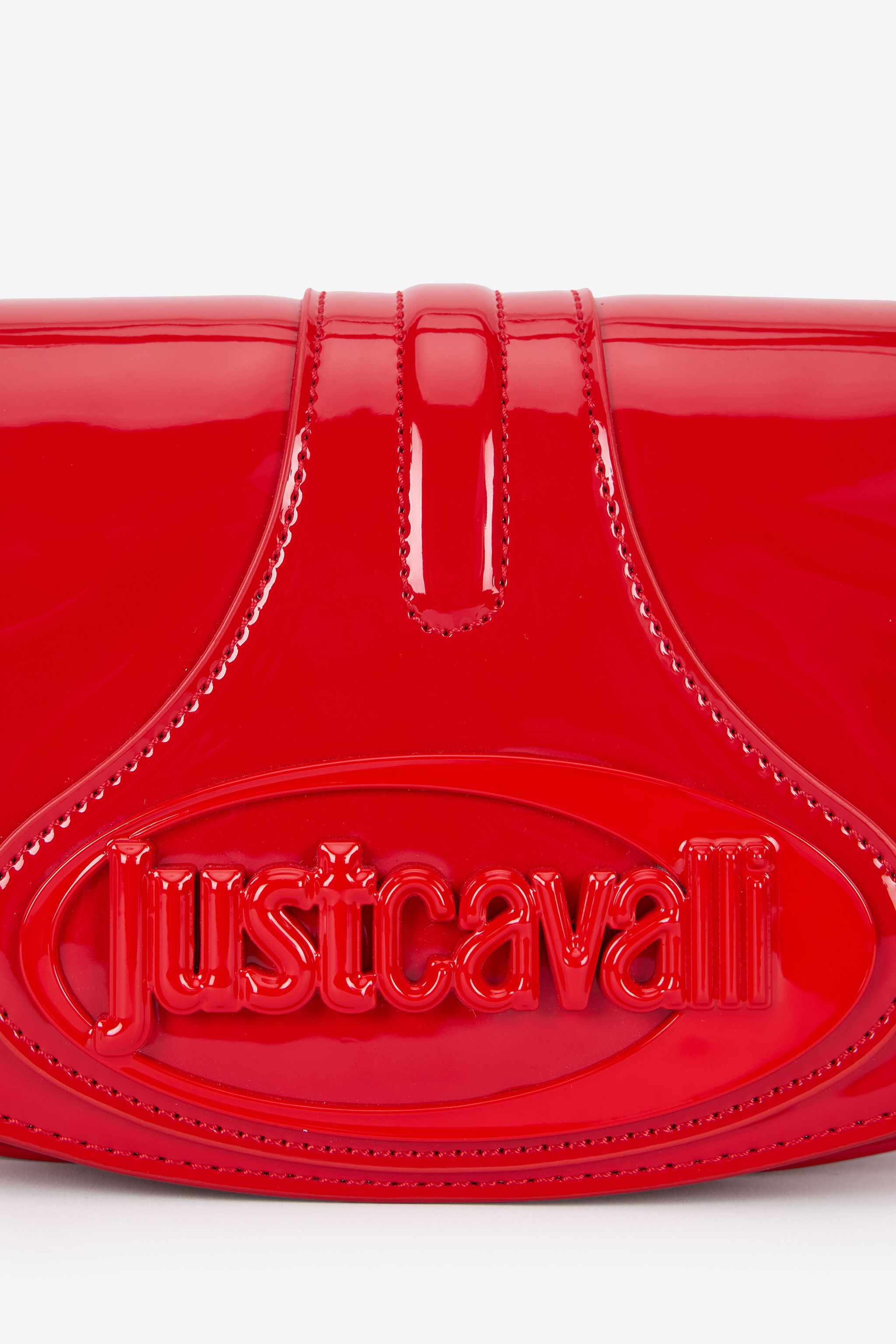 JC Red Glossy Shoulder Bag With Logo JC Red Glossy Shoulder Bag With Logo BLOOD VFB114-VF746