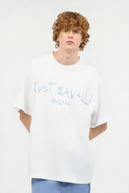 JC T-Shirt With Top-Stitched Logo White UFT059-UF079