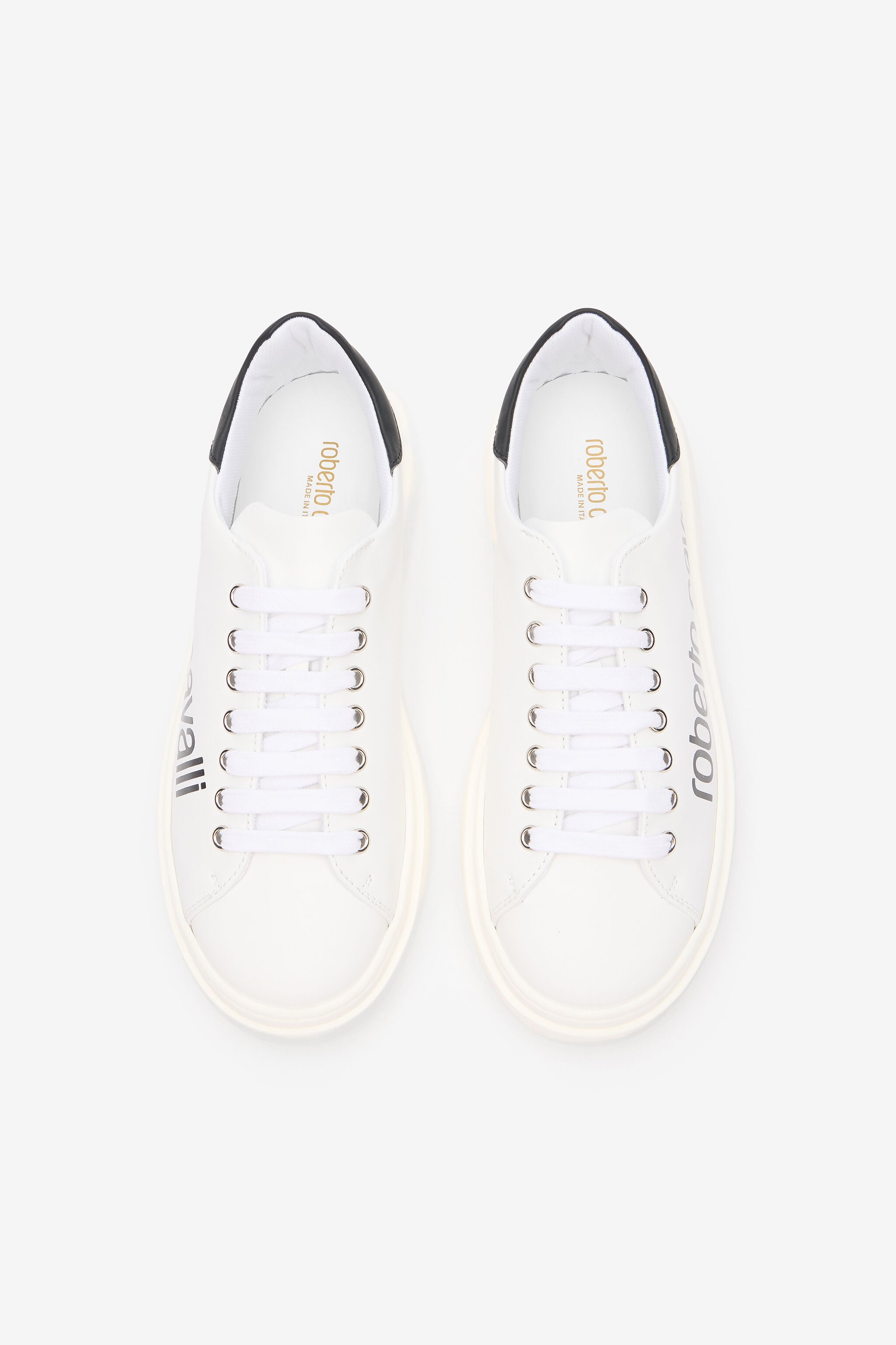 RC White Sneaker With Logo Print RC White Sneaker With Logo Print WHITE/BLACK QOS01I-PZO16