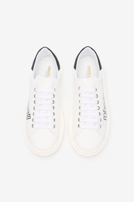 RC White Sneaker With Logo Print RC White Sneaker With Logo Print WHITE/BLACK QOS01I-PZO16