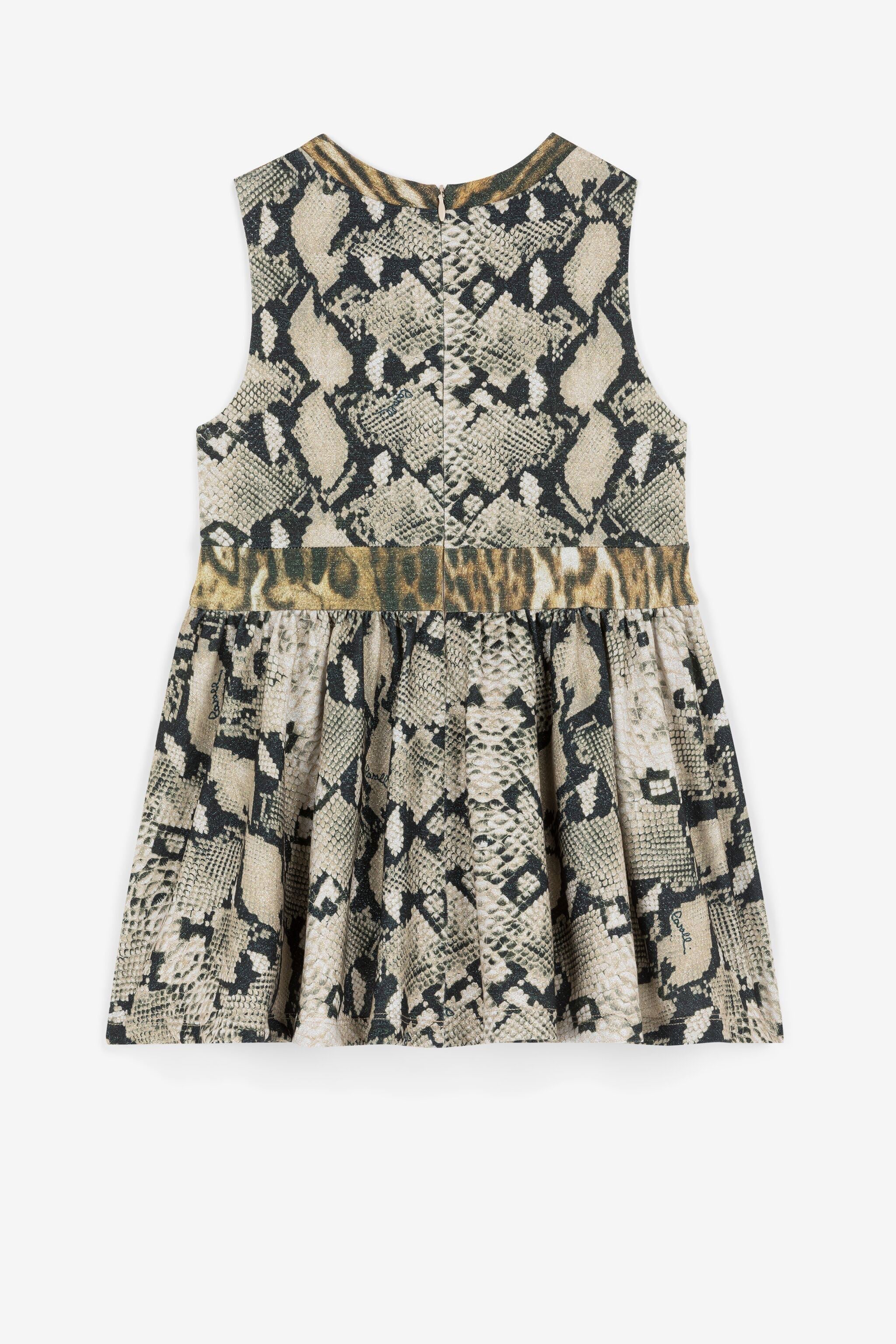 JU Python And Ocelot-Print Dress JU Python And Ocelot-Print Dress Light brown PJT119-4GE46