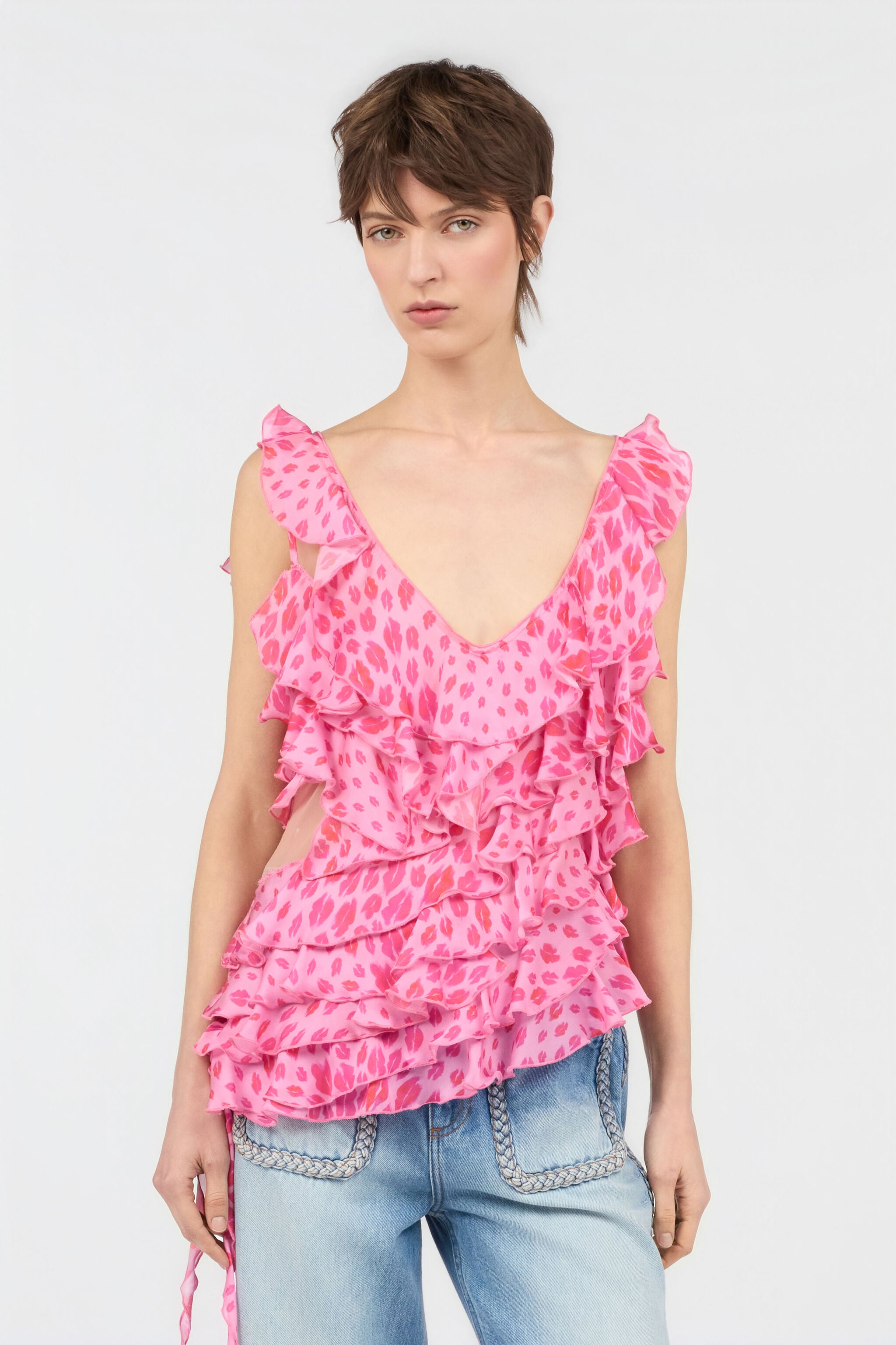 JC Top mit „The Jaguar Kiss“-Print JC Top mit „The Jaguar Kiss“-Print CARNATION WFT262-WF660