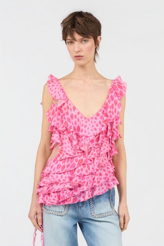 JC Top mit „The Jaguar Kiss“-Print JC Top mit „The Jaguar Kiss“-Print CARNATION WFT262-WF660