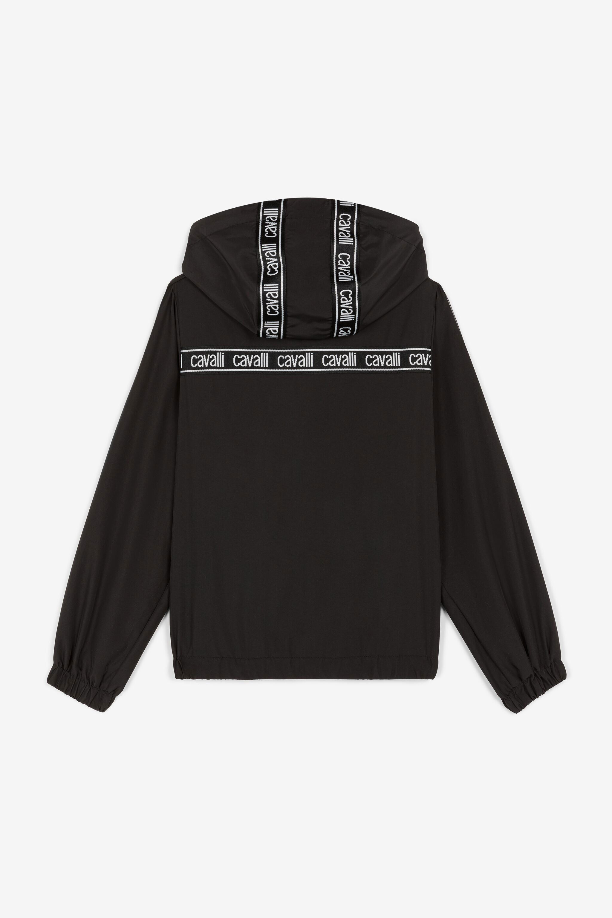 JU Logo-Stripe Hooded Jacket JU Logo-Stripe Hooded Jacket Black OJT411-FT169