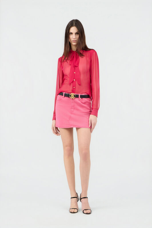RC Fuchsia Tie-Neck Shirt RC Fuchsia Tie-Neck Shirt CHERRY SOT70Y-SE005
