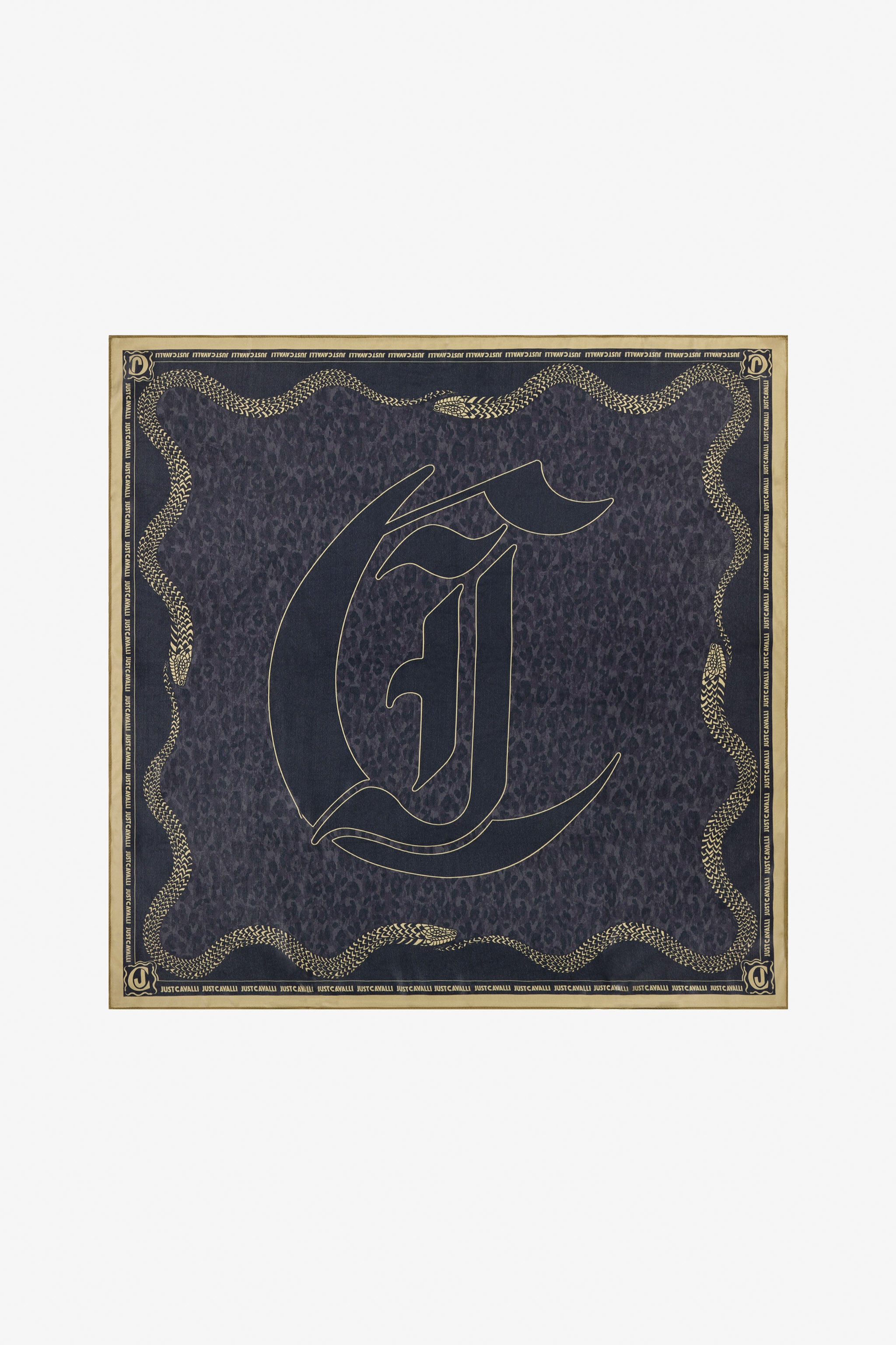 JC Just Cavalli Logo foulard JC Just Cavalli Logo foulard Dark blue TFA031-TF347