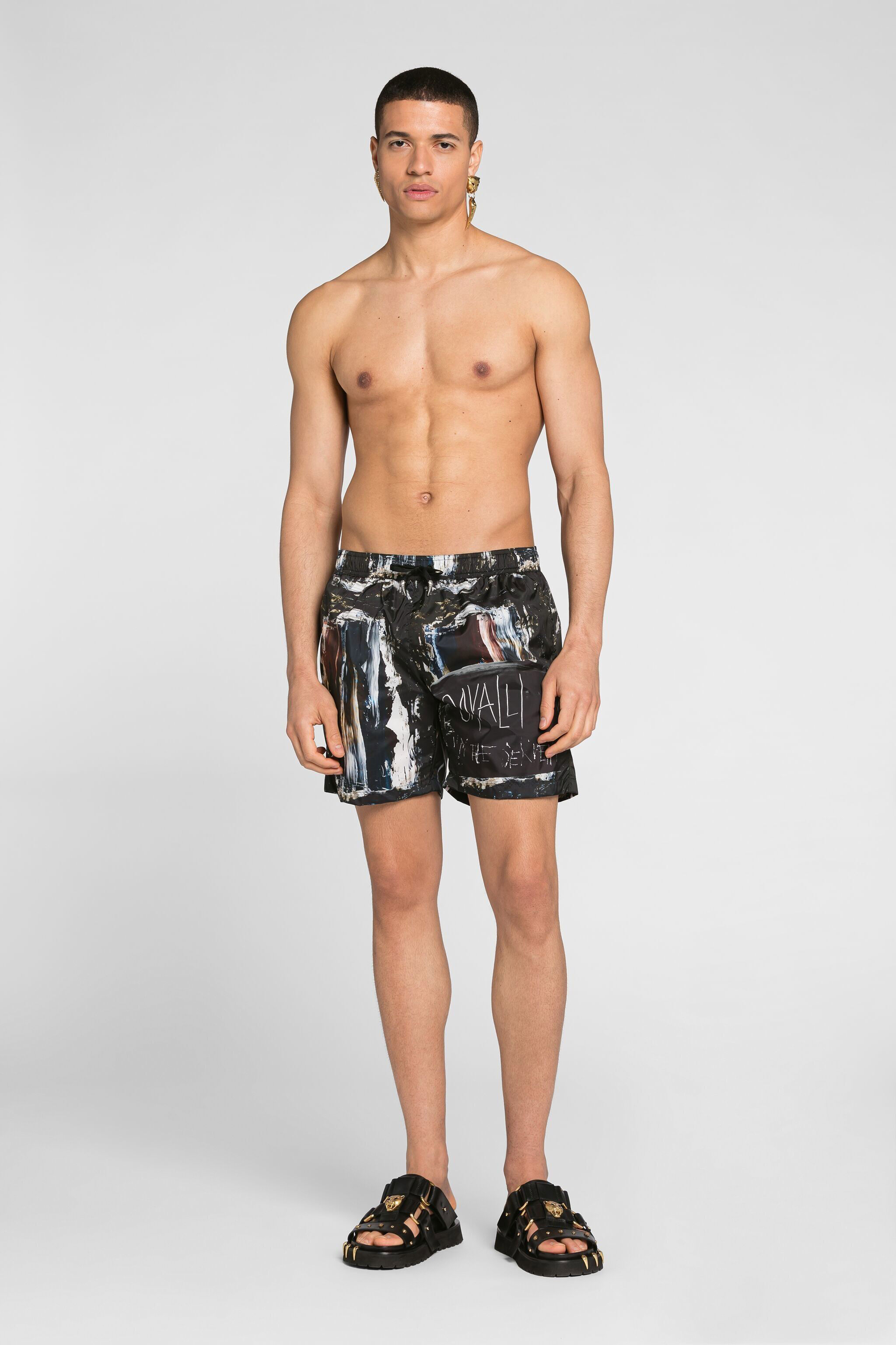 RC Abstract-Print Logo Swim Shorts RC Abstract-Print Logo Swim Shorts BLACK ONH03C-TC000