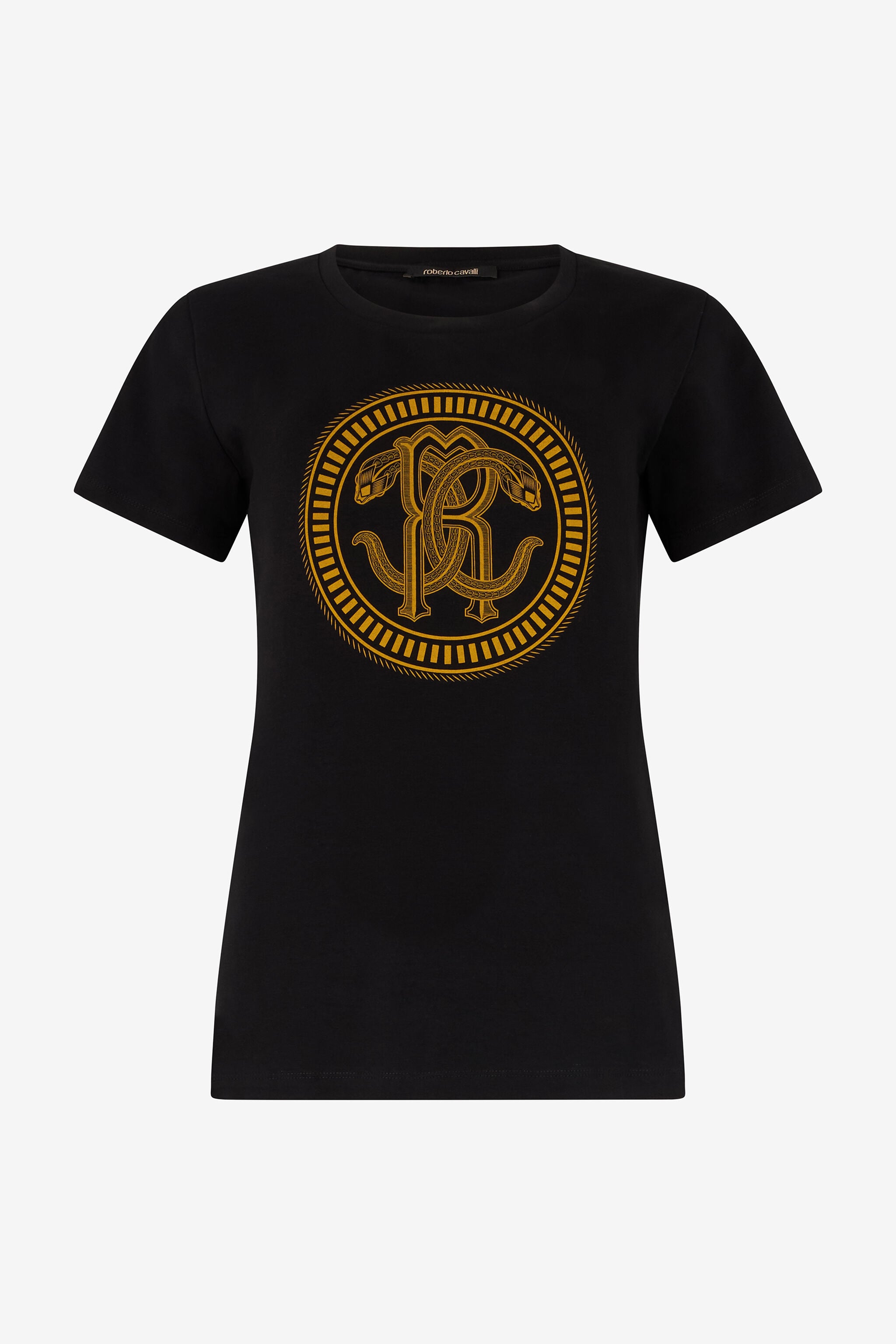 RC Black Cotton T-Shirt with Logo BLACK QOT60C-JV060
