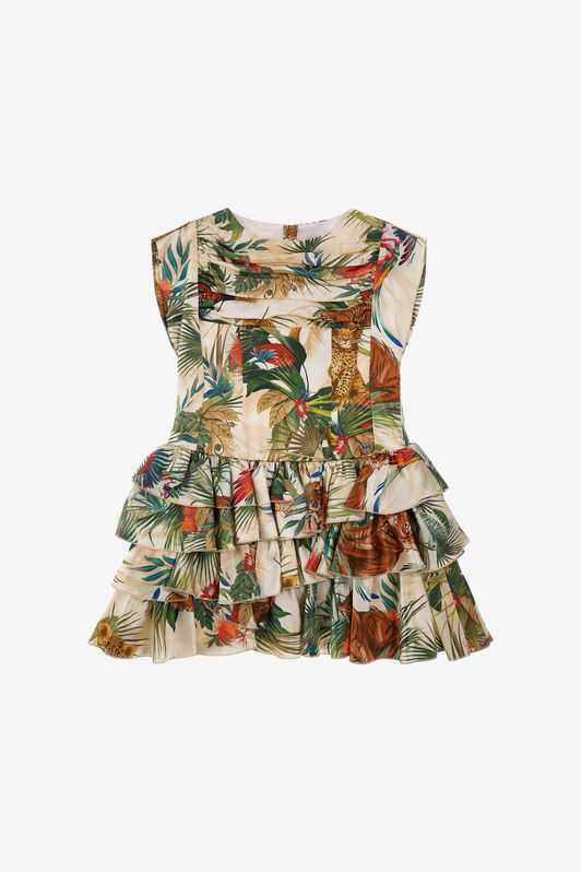 JU Vestido Sin Mangas Con Estampado Jungle MULTICOLOR SJT143-5II96