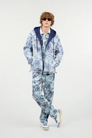 JC Sudadera Reversible Con Capucha Azul oscuro UFT076-UF114