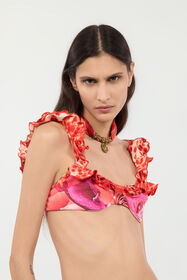 RC Garden Rose And Cheetah Skin Bikini Fuchsia UKW003-HVN75
