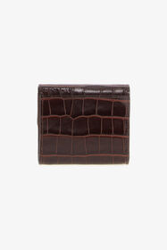 RC Brown Croc-Effect Leather Card Case Dark brown TKA004-PZ975