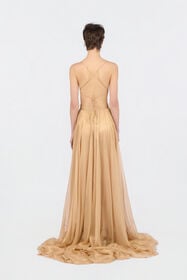 RC Gold Silk Maxi Dress PINK GOLD WWT108-XV012