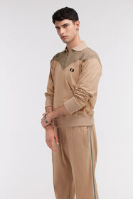 RC Beige Ausgestellte Hose Mit Seitenstreifen Hellbraun SRT25F-TO004