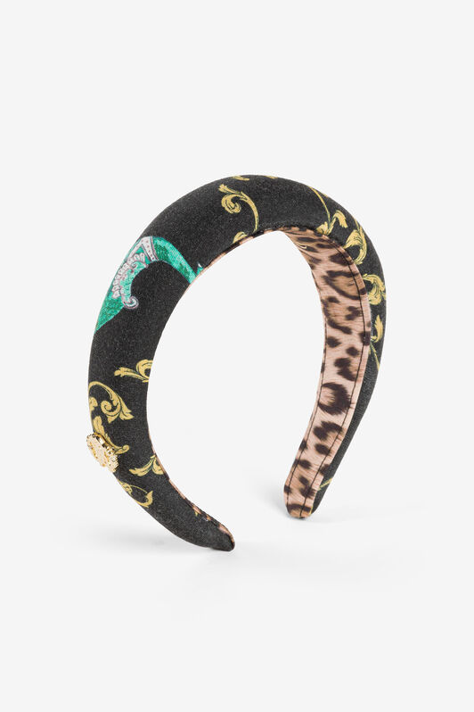 JU Filigree-Print Headband Black RJI013-JFG82