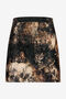 RC Mini Skirt In Flock Gabardine With Tie-Dye Effect RC Mini Skirt In Flock Gabardine With Tie-Dye Effect IVORY/BLACK XQT308-CE048