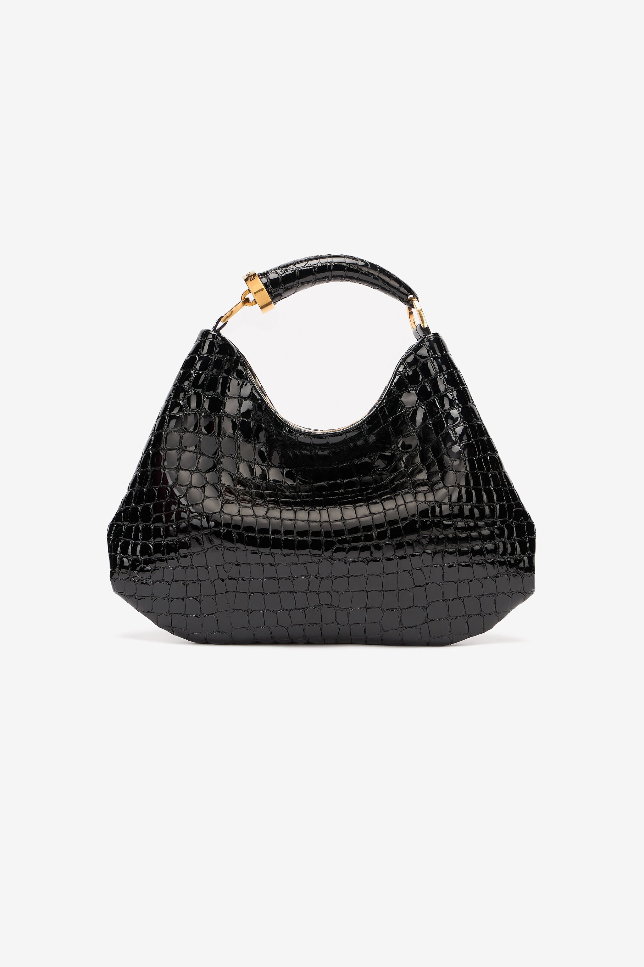 RC Crocodile-Print Hobo Bag RC Crocodile-Print Hobo Bag Black TKB009-PZE04