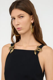 RC Créoles en or vieilli à motifs d’écailles OLD GOLD WWG017-AM001