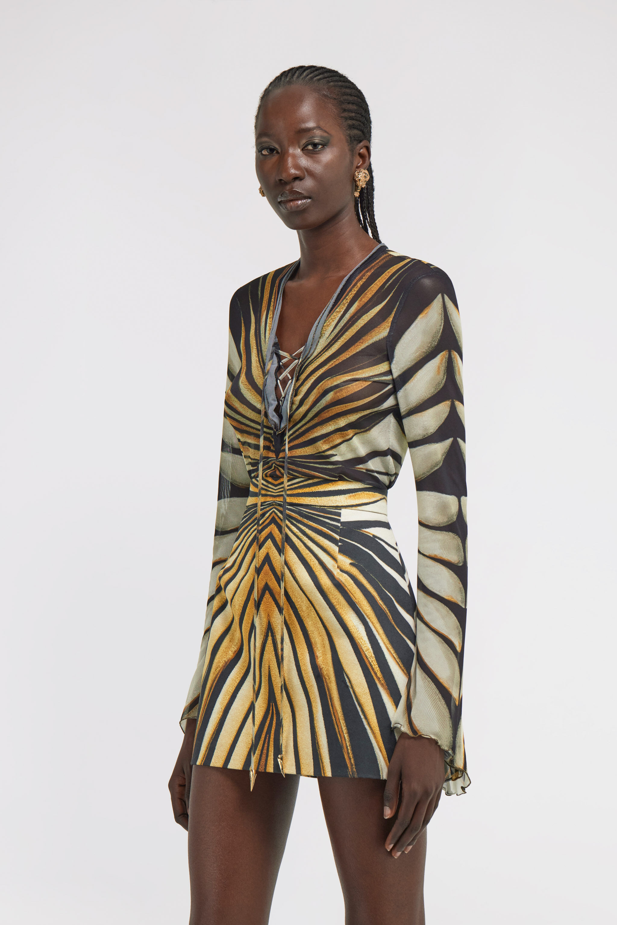 RC Ray of Gold Print Top Gold TKT612-6HM33