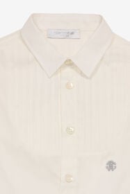 JU Camicia Con Plastron E Monogram RC Avorio UJT702-CH004