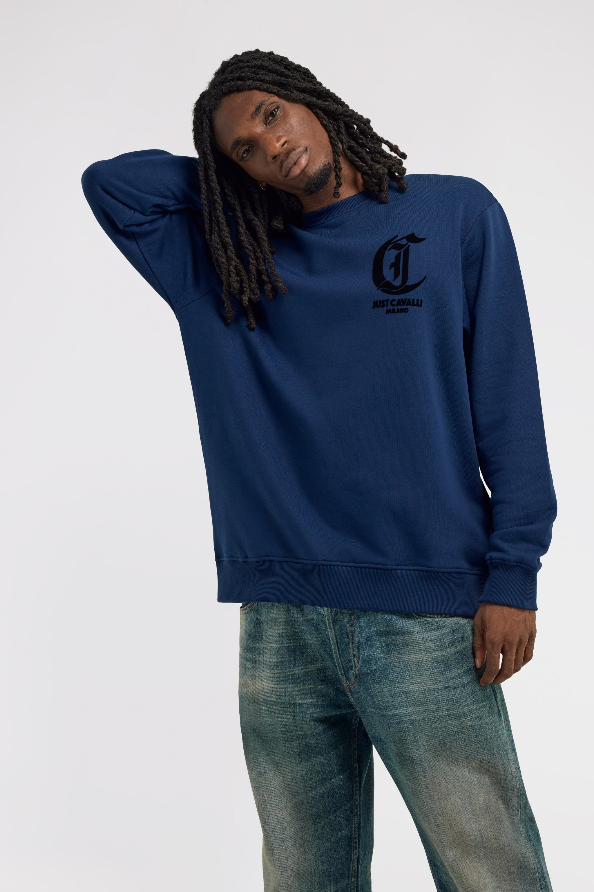 JC Just Cavalli Sweatshirt JC Just Cavalli Sweatshirt Bleu foncé TFT061-TF078