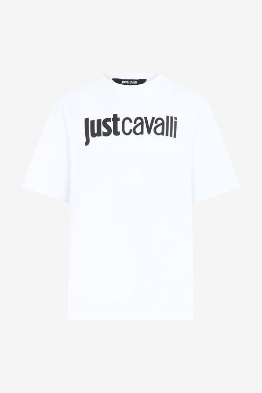 JC Just Cavalli Logo T-Shirt WHITE RRT933-RR195