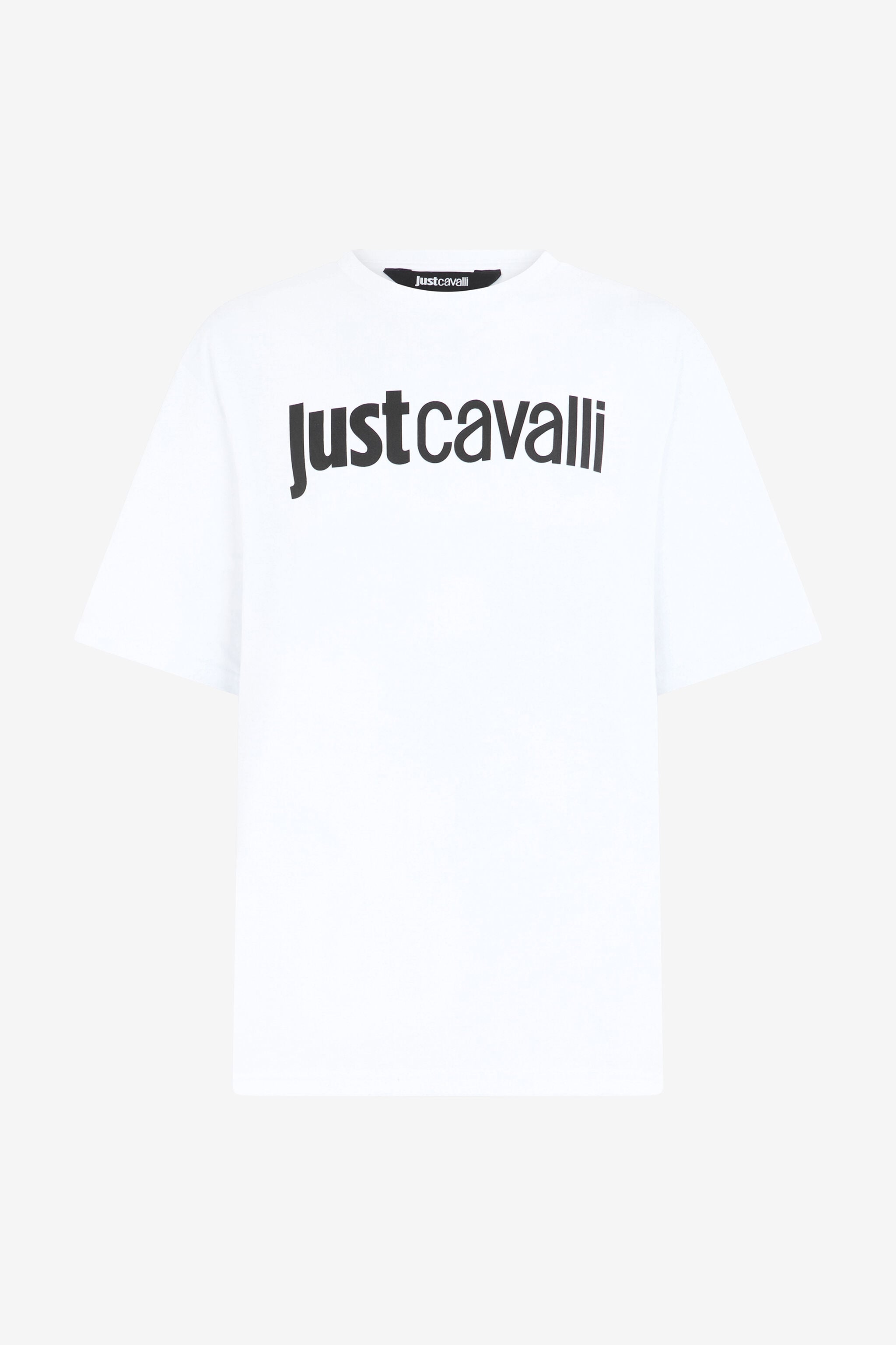 JC Just Cavalli Logo T-Shirt WHITE RRT933-RR195