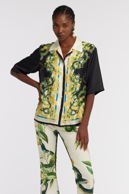 RC Short-sleeve Lemon Snake shirt Black/Yellow SKT703-4QL30