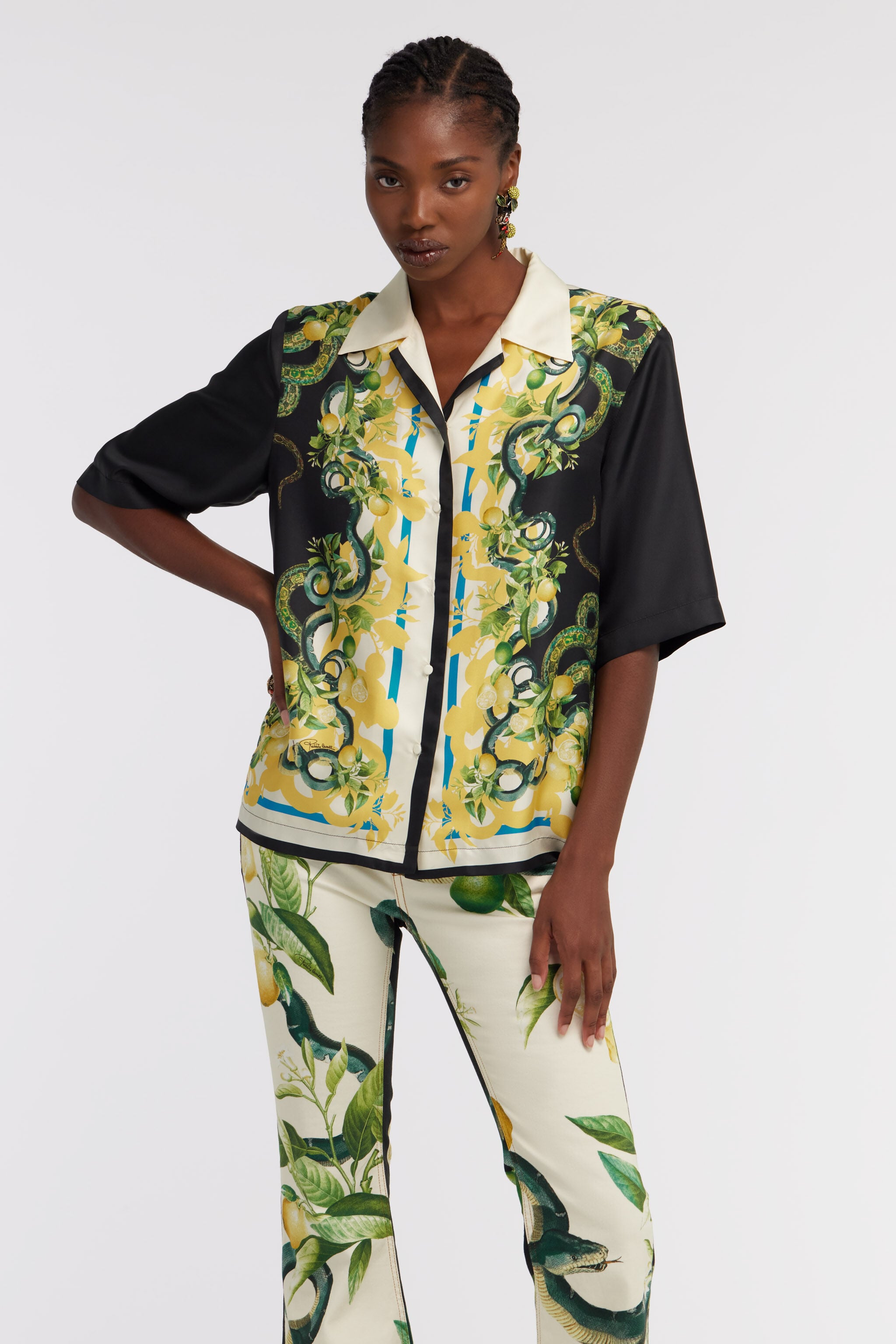 RC Short-sleeve Lemon Snake shirt Black/Yellow SKT703-4QL30