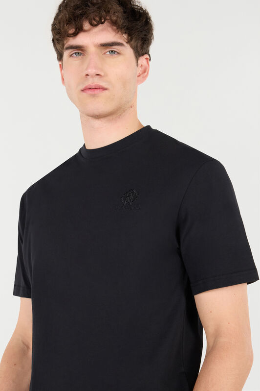 RC Camiseta Con Monograma RC Y Logotipo Bordados Negro POT60A-JD060