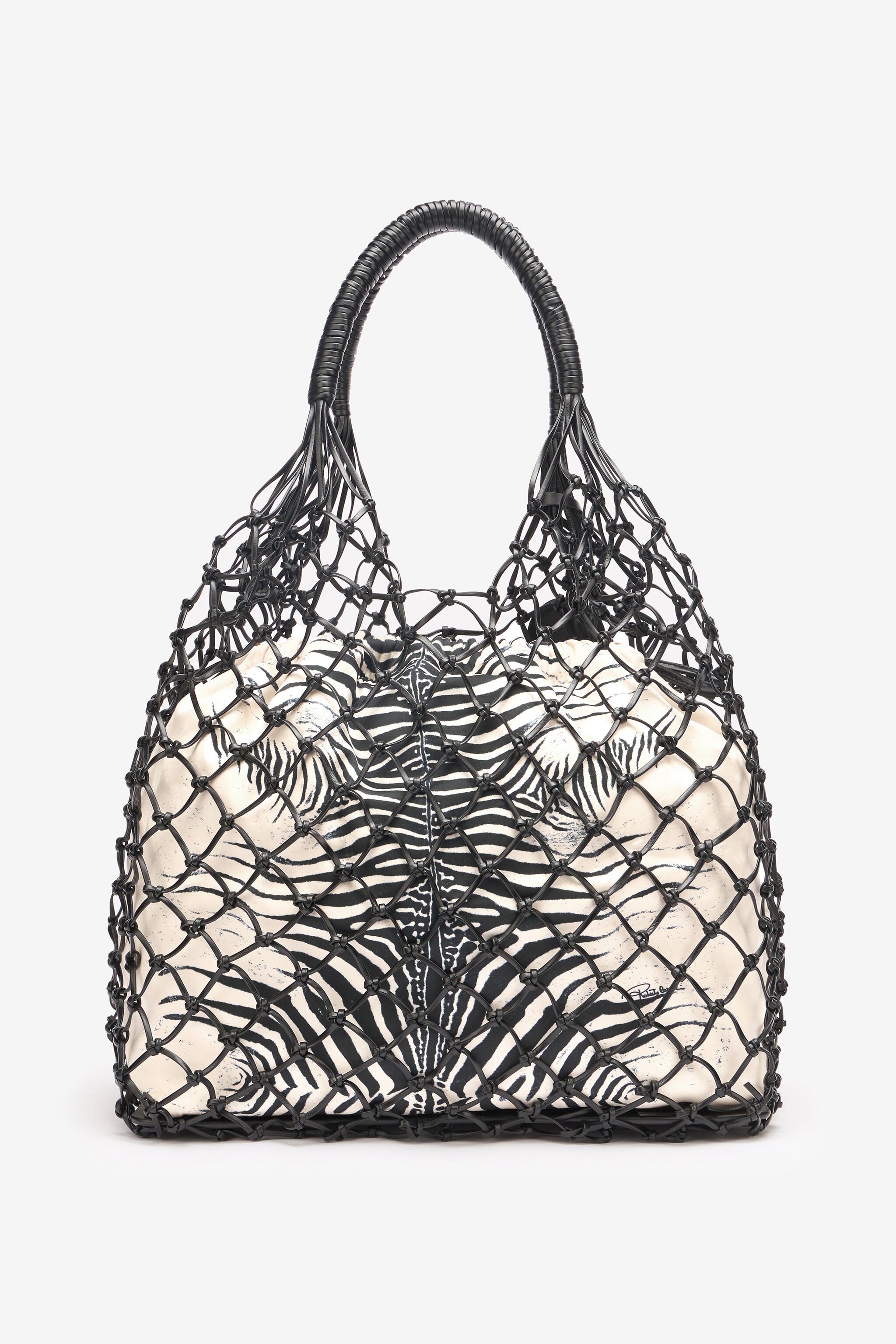 RC Bag With Mesh And Mini Zebra Print RC Bag With Mesh And Mini Zebra Print Black/White UKB019-PZE14